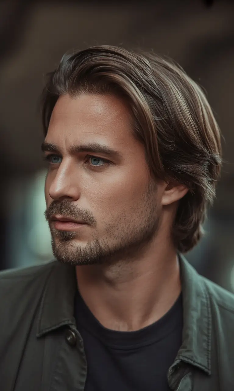 mens haircut Medium Flow with Clean Structure