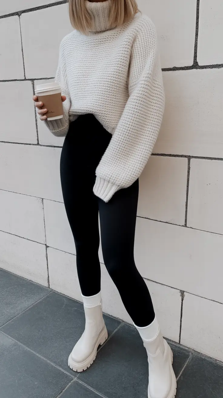 legging outfits Cozy Cream Balance