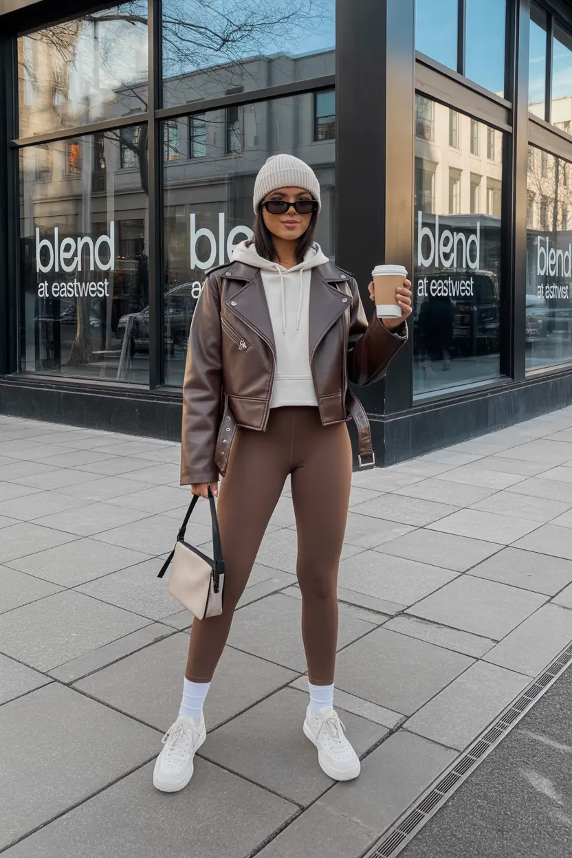 legging outfits City Coffee Run Energy