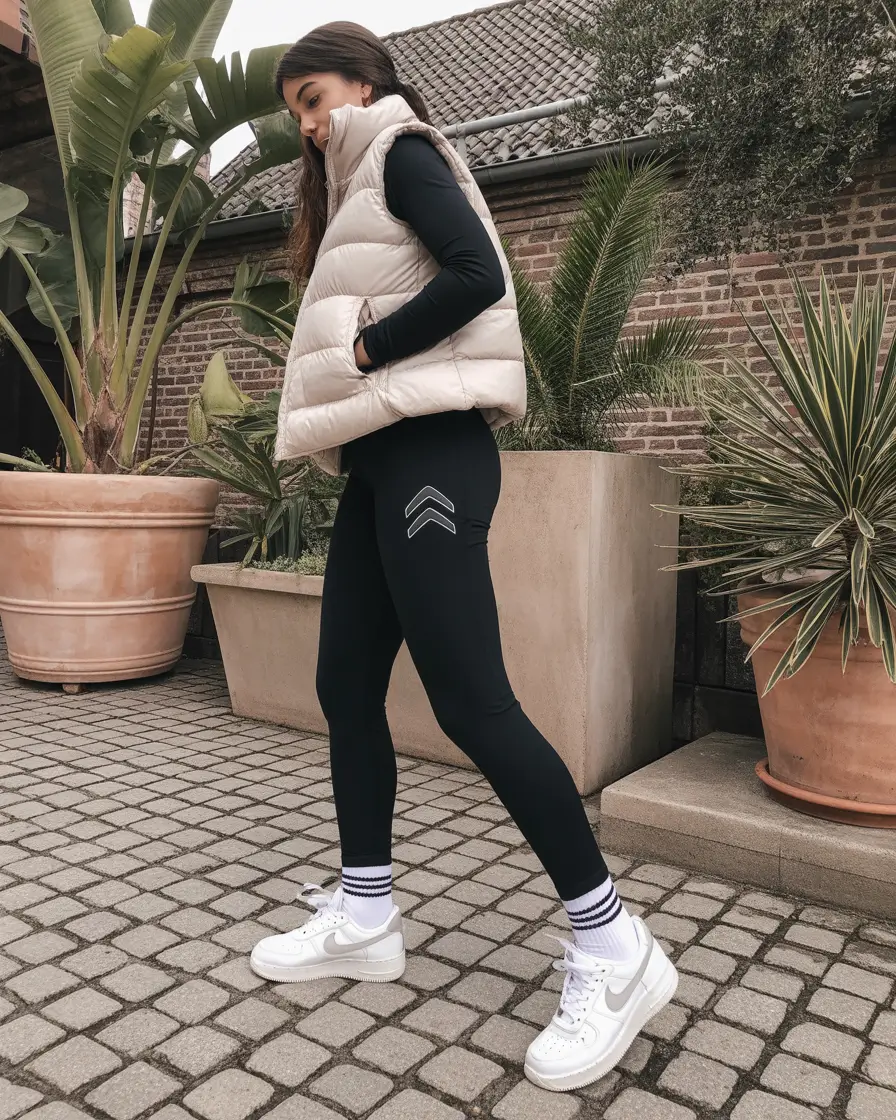 legging outfits Sporty Minimalism with a Twist