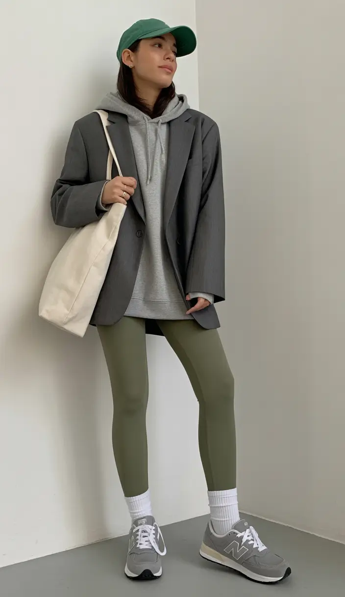 legging outfits Muted Green Street Smart