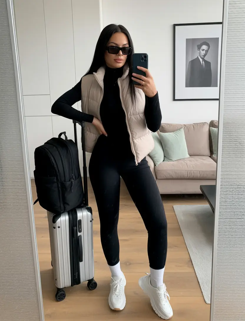 legging outfits Airport-Ready Elegance