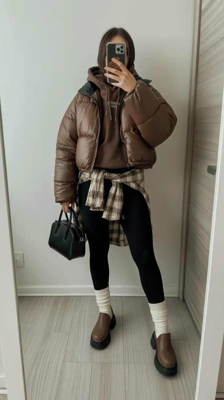 legging outfits Layered Autumn Charm