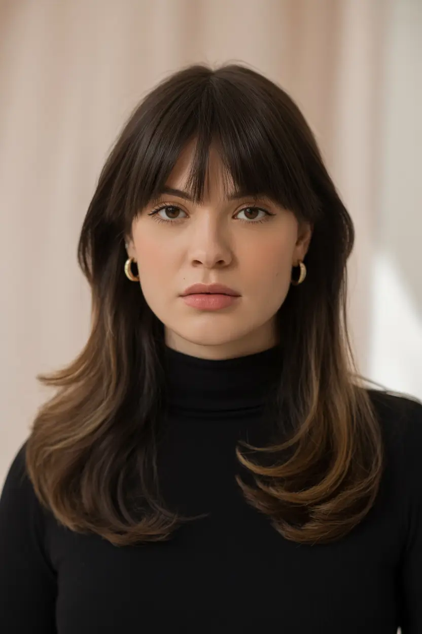 haircuts for medium hair Classic Curtain Flip Layers