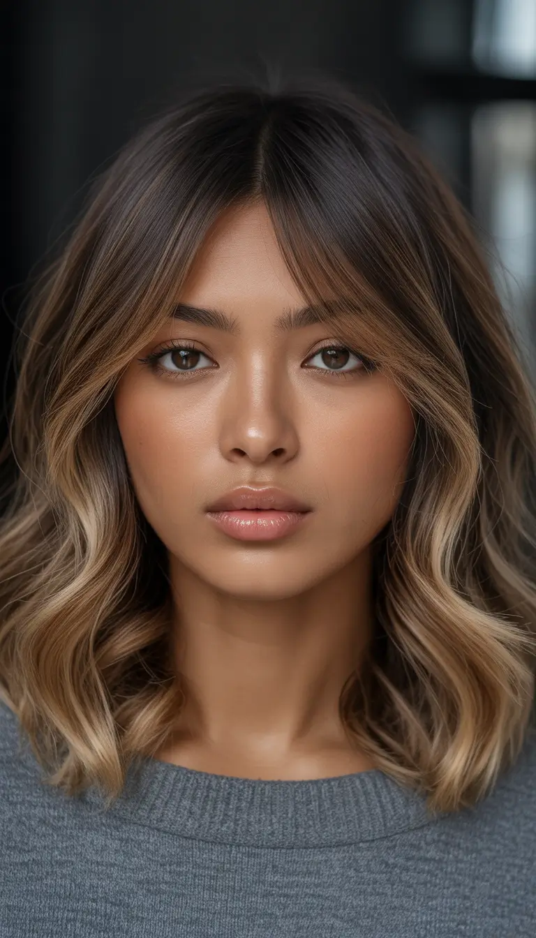 haircuts for medium hair Soft Blonde Contour Waves