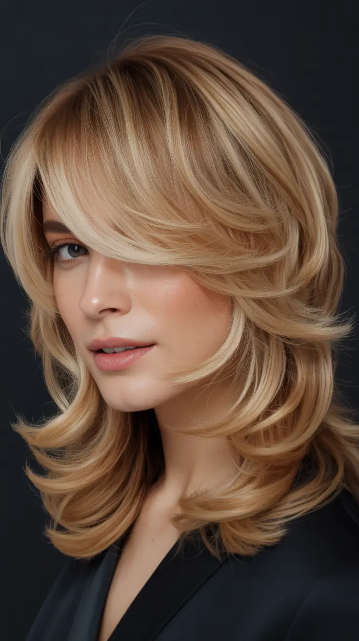haircuts for medium hair Golden Butterfly Flow