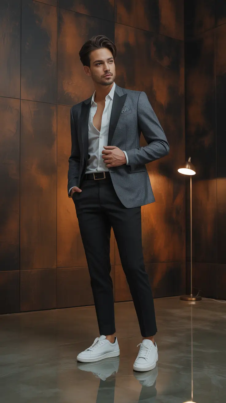 Outfits for Men Modern Tuxedo Relaxed Footwear