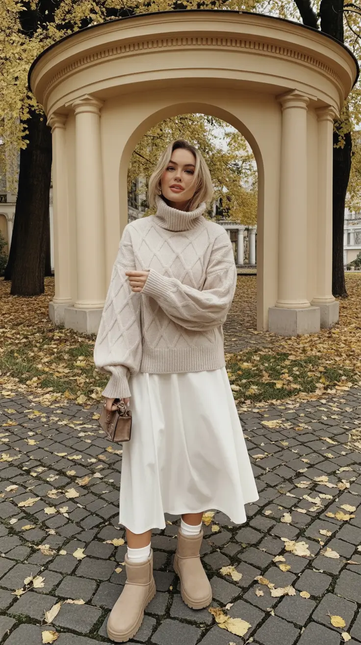 ugg outfits Soft Elegance in Cream and Beige Harmony