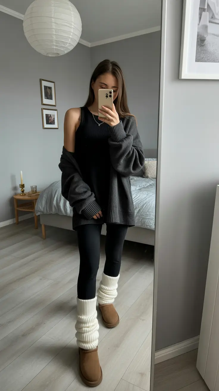 ugg outfits Layered Knit Perfection - Cozy Minimalism at Its Best