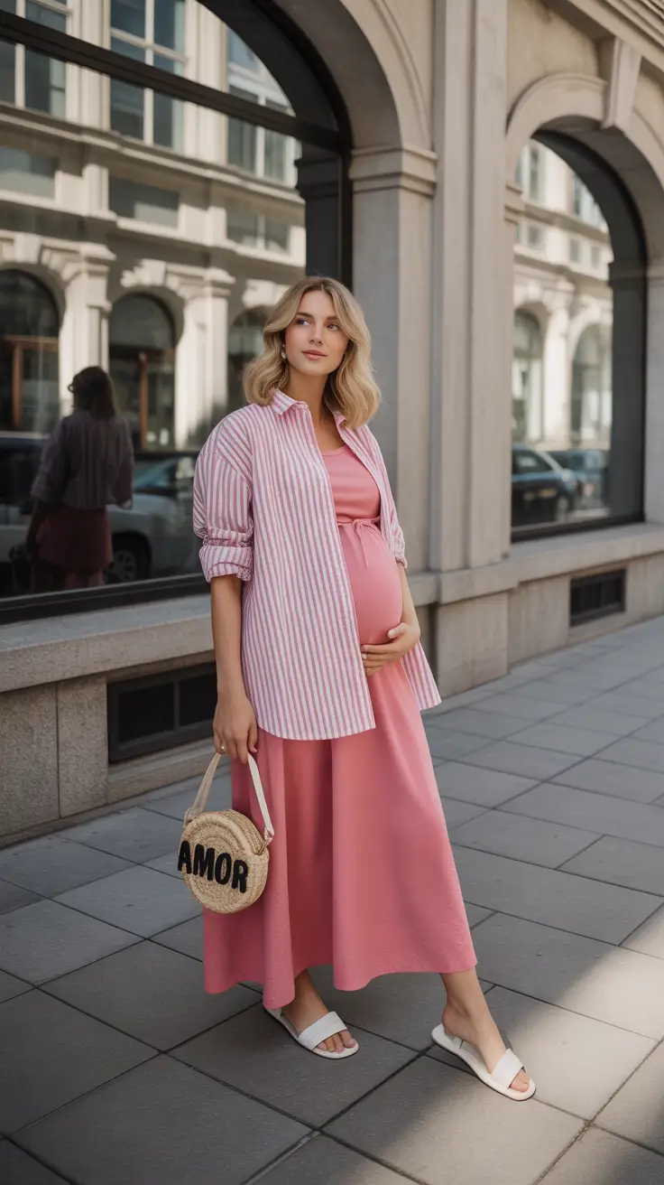 pregnancy-outfits-Pretty-in-Pink-City-Edition