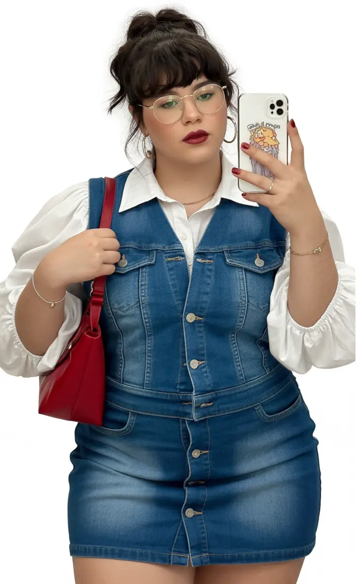 plus size outfits 2026 Denim Darling Revival