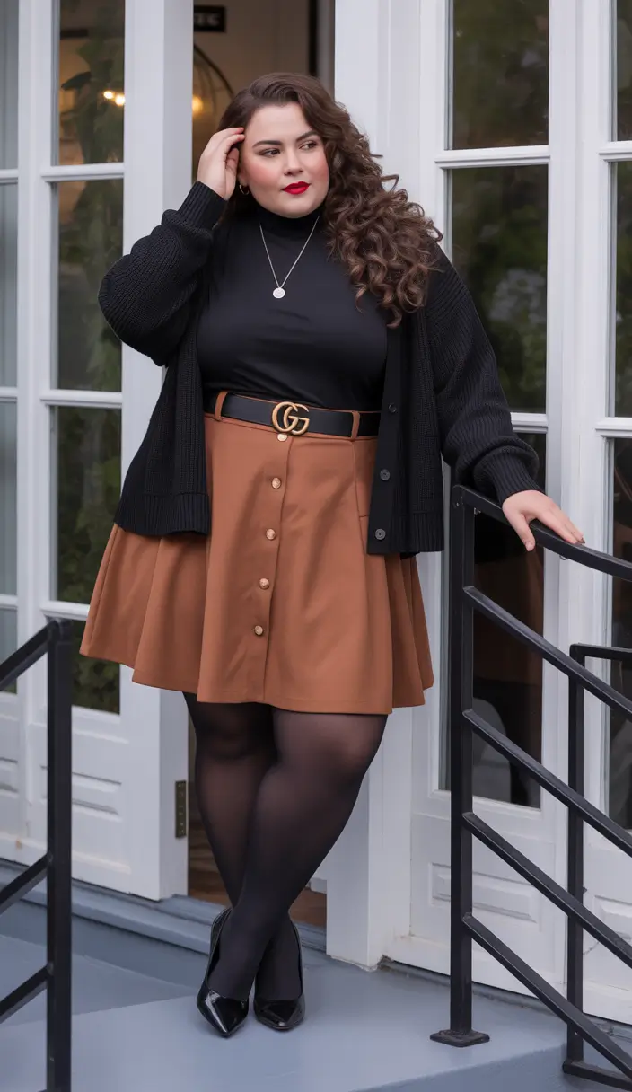plus size outfits 2026 Autumn Allure with a Retro Twist