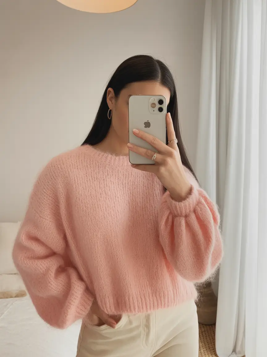 sweater outfits Pink Blush Cloud Comfort