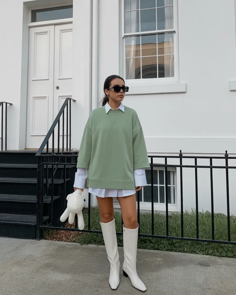 sweater outfits Green Modern Mint Statement