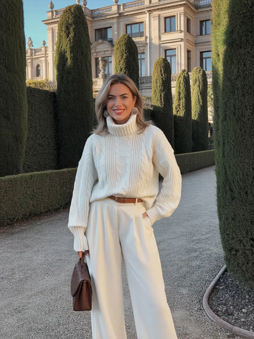 sweater outfits White Winter Ivory Icon