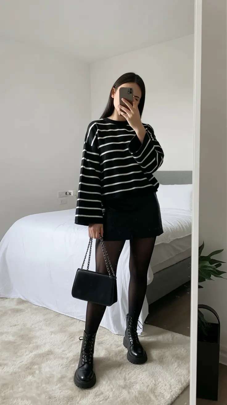 Capsule Wardrobe Outfits 2026 Striped Urban Minimalism With a Cool-Girl Edge