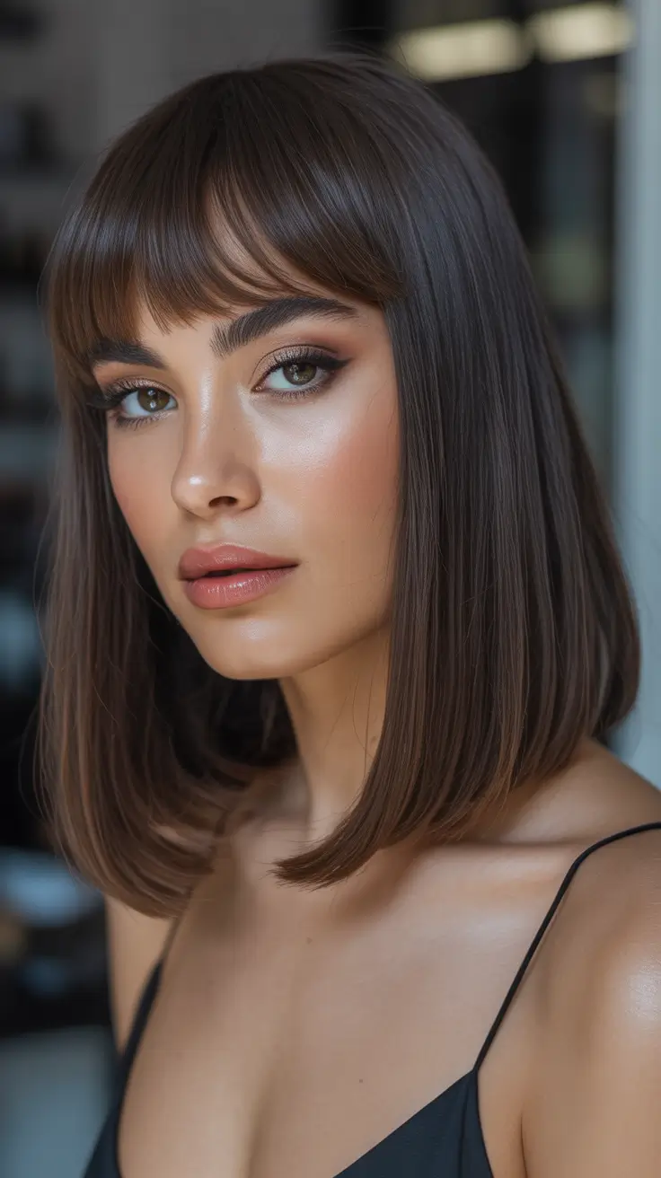haircuts for thin fine hair Soft-Blunt-Bob-With-Wispy-Bangs
