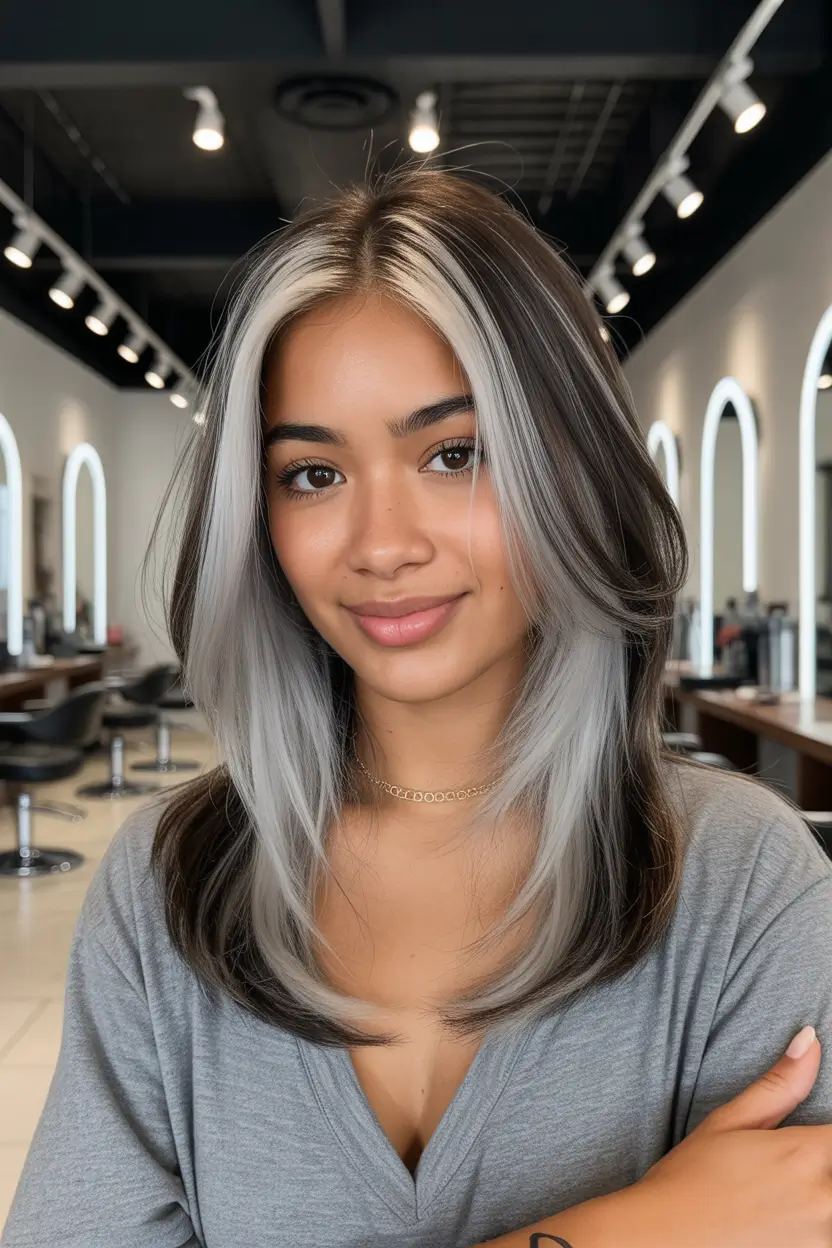 haircuts for thin fine hair Silver-Money-Piece-Layers-With-Dimensional-Depth