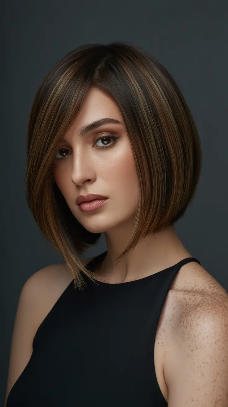 haircuts for thin fine hair Classic-Chin-Length-Bob-With-Dimensional-Highlights