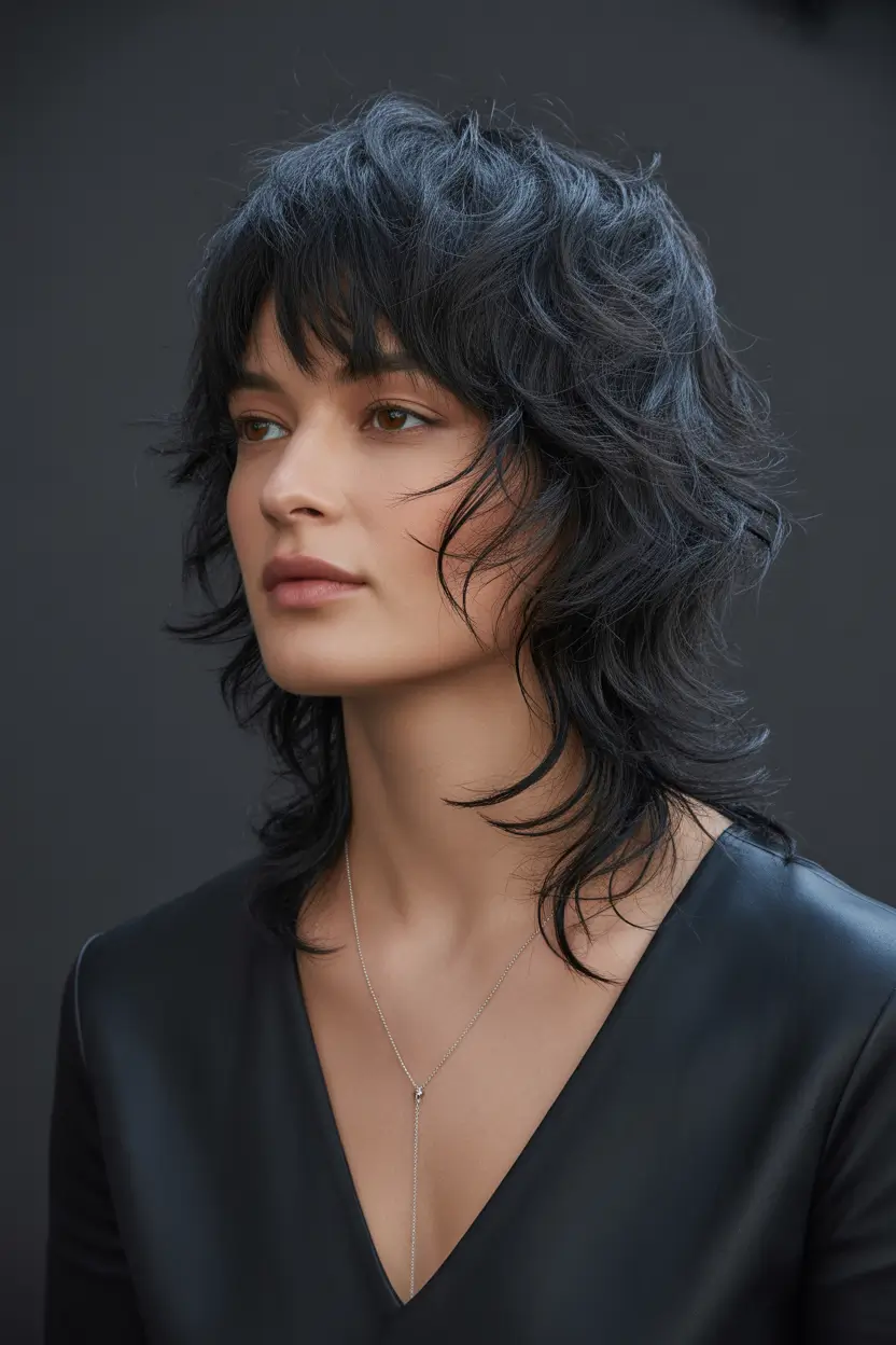 haircuts for thin fine hair Textured-Midnight-Wolf-Cut