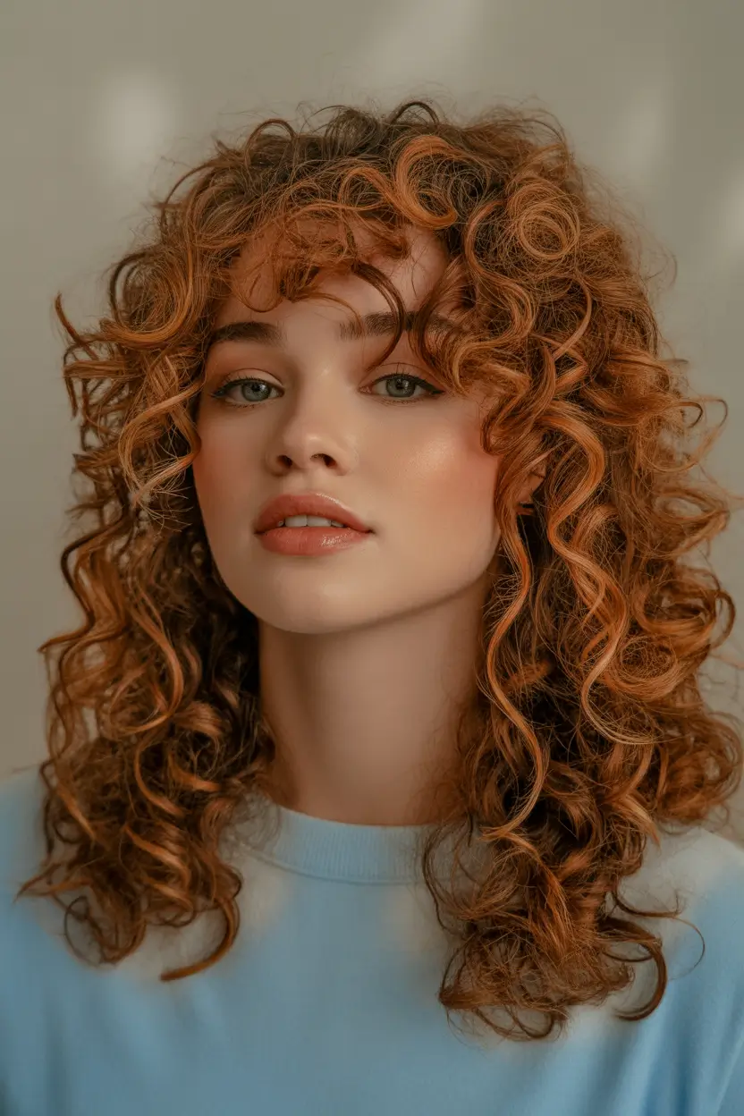 haircuts for long hair Copper Curls With Playful Volume