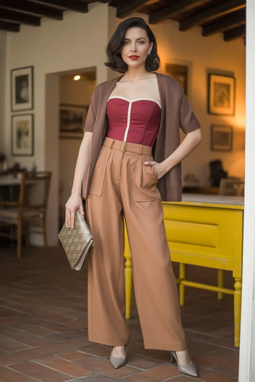 trendy outfits 2026 Elegant Warm-Toned Power Play