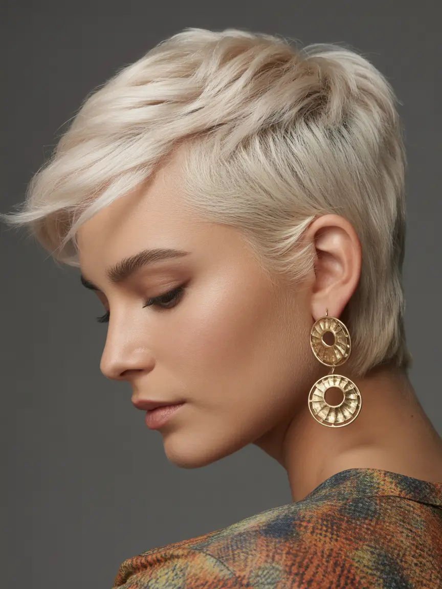 pixie-haircut Champagne Pixie With Sculpted Crown Layers