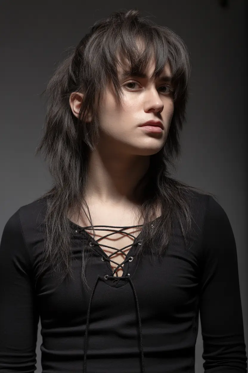 wolf haircut Edgy Elongated Wolf Cut With Sharp Ends