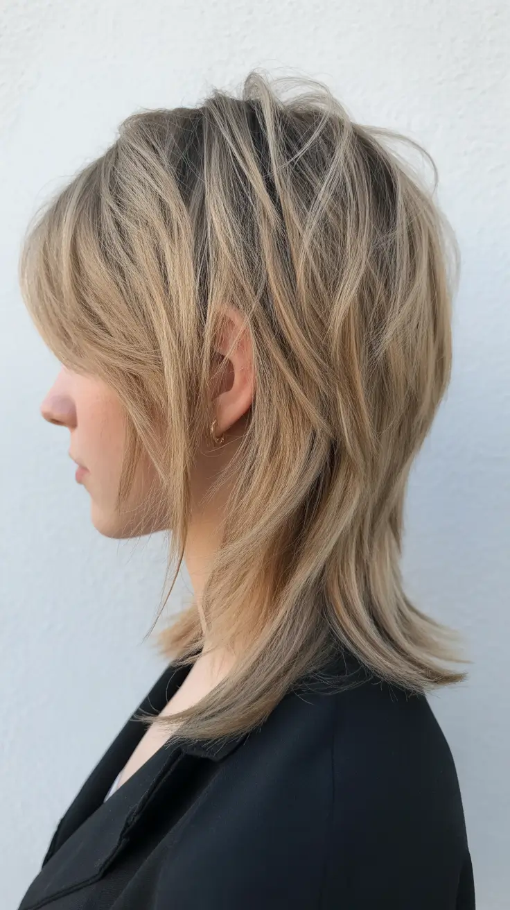 wolf haircut Light and Airy Blonde Wolf Cut With Flowing Layers