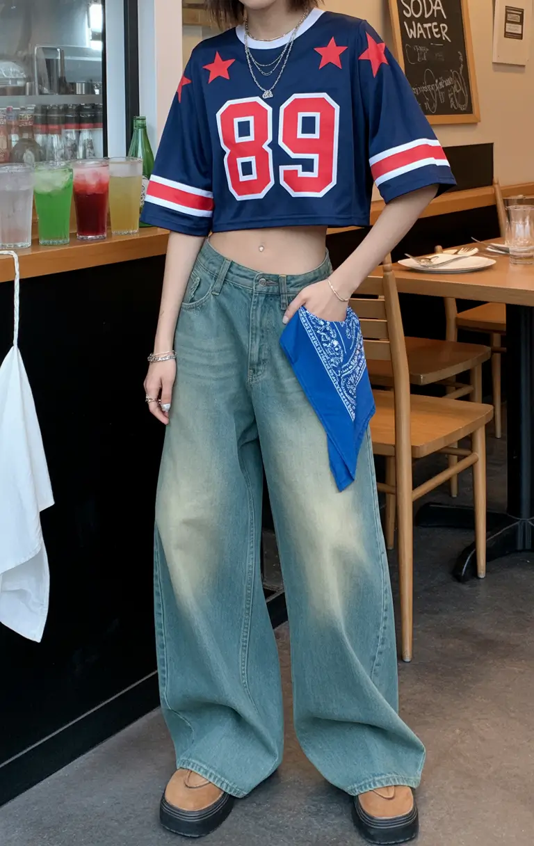 y2k outfits Varsity Nostalgia Pulse