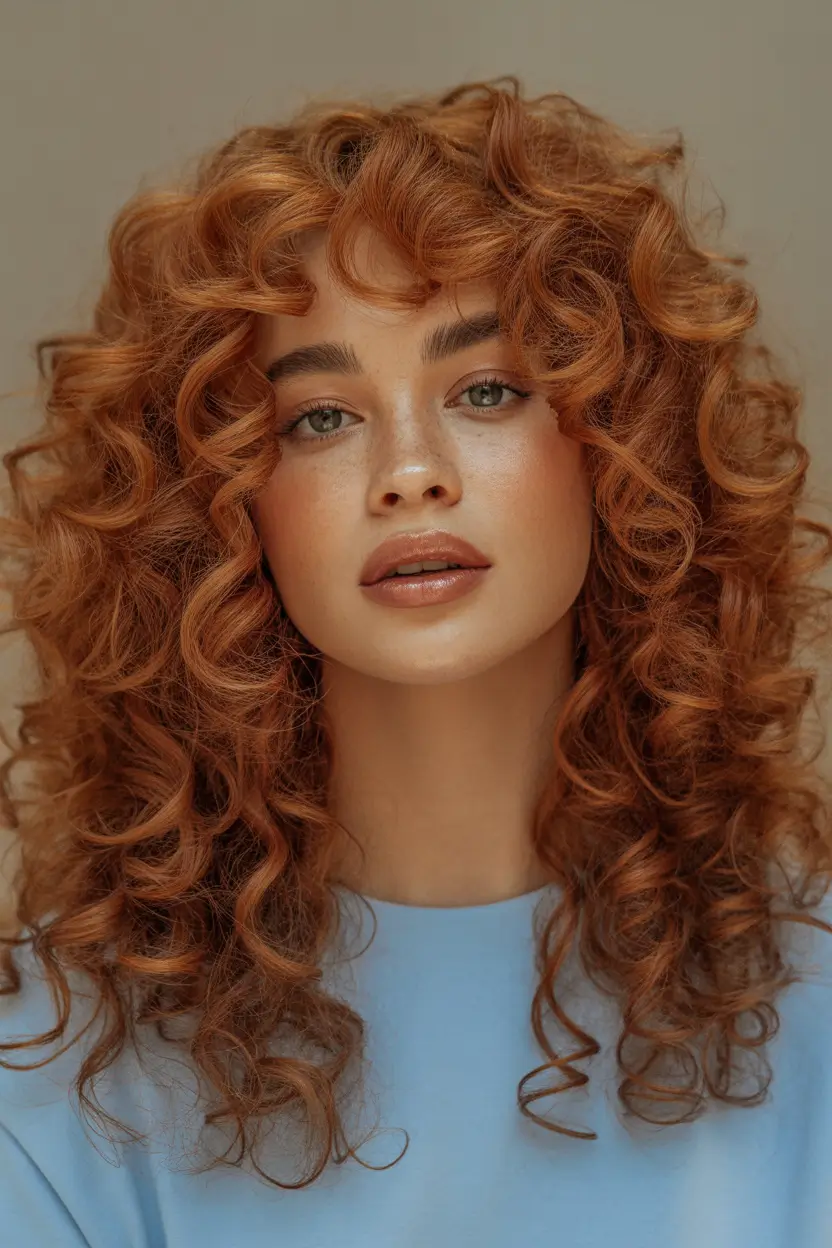 Hair Color Ideas to Look Younger Copper Curls with Retro Energy