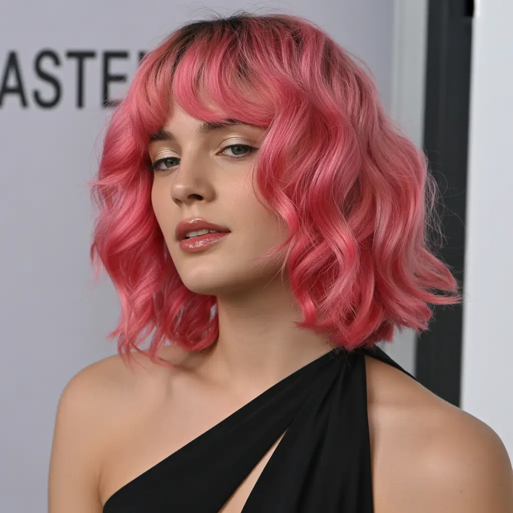 Hair Color Ideas to Look Younger Bubblegum Waves with a Retro Twist