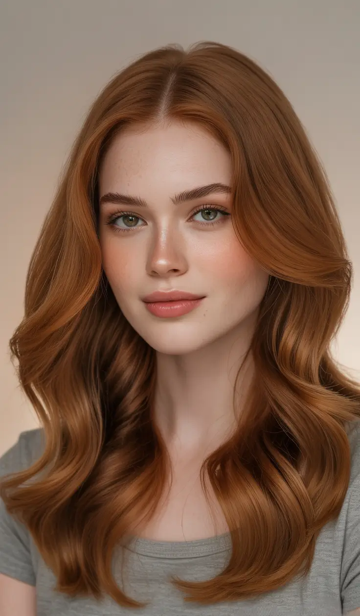 Hair Color Ideas to Look Younger Soft Auburn Elegance