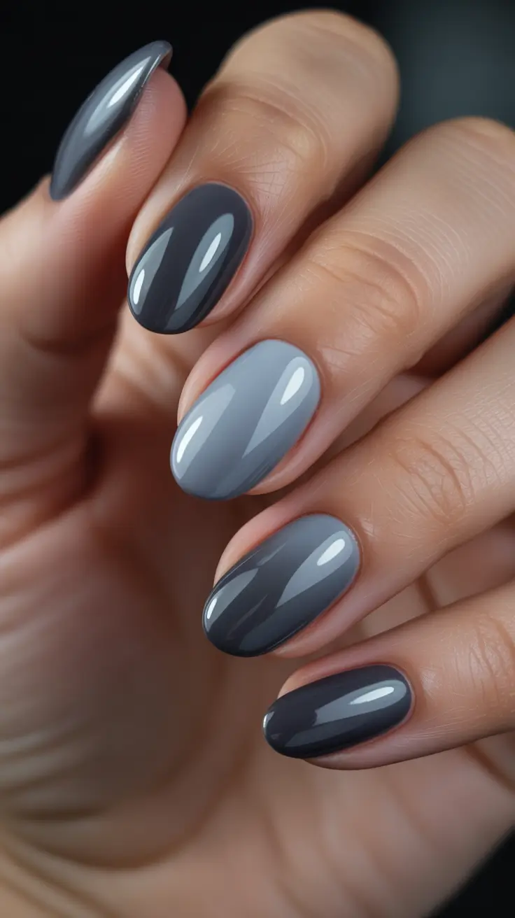 acrylic nails Cool Gray Minimalism That Feels Effortless