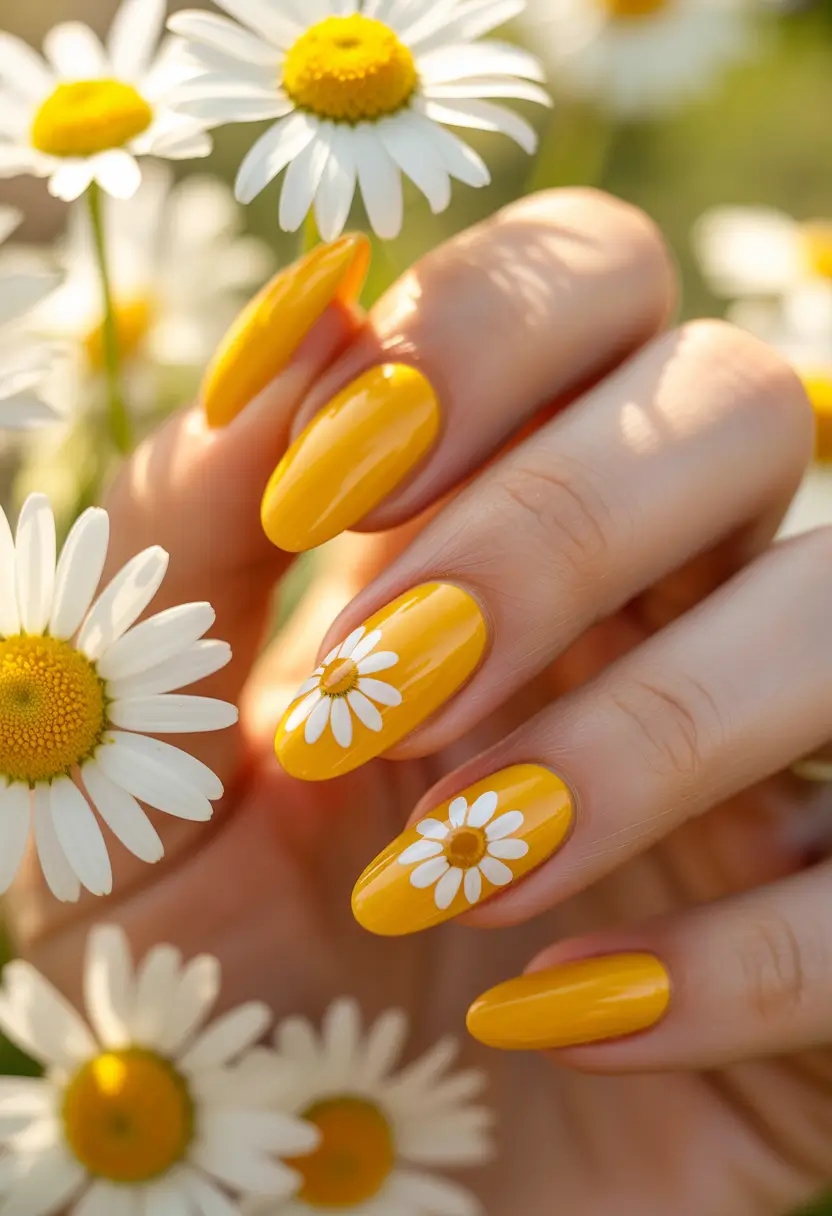 acrylic nails Sunny Yellow Florals With Pure Summer Energy