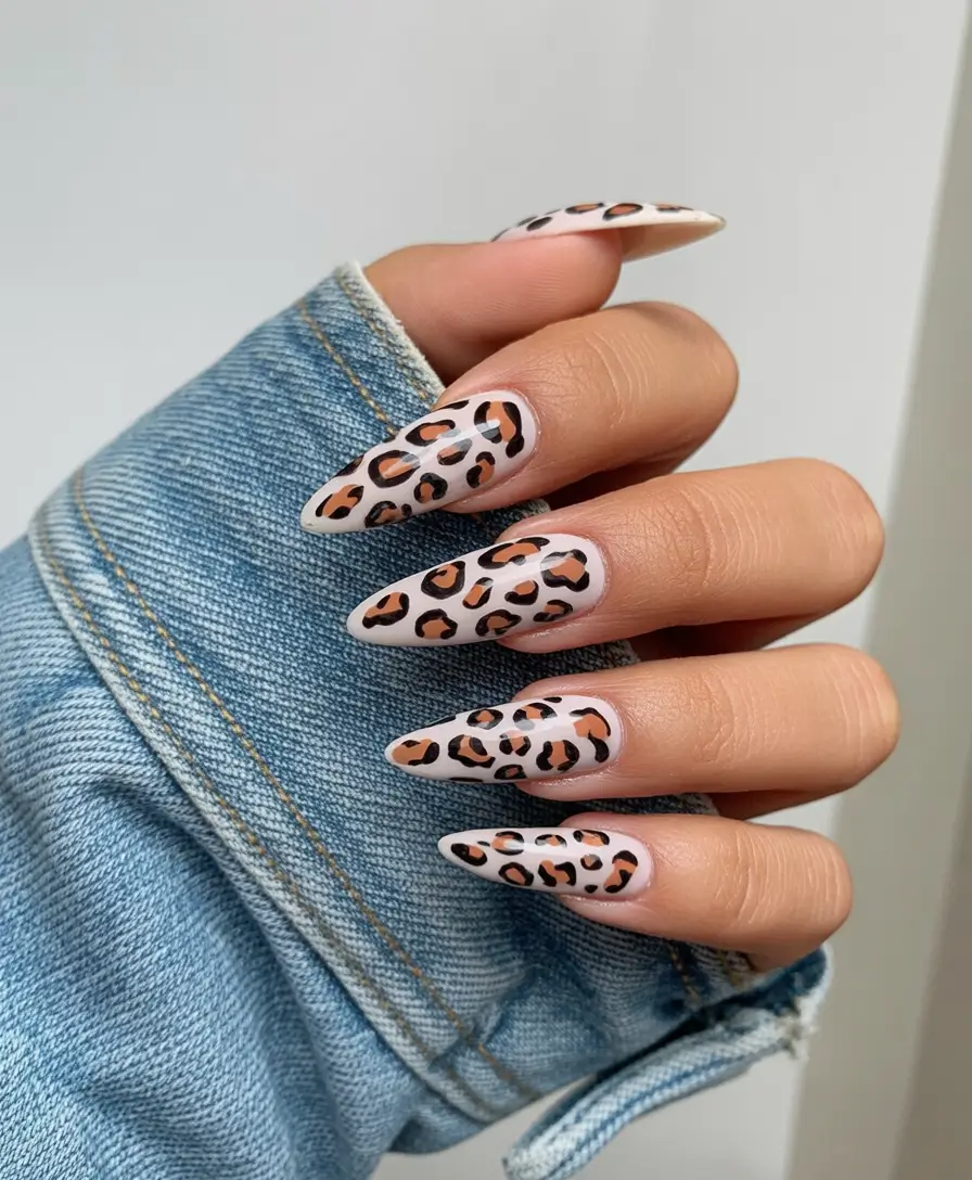 acrylic nails Playful Leopard Print That Still Feels Chic
