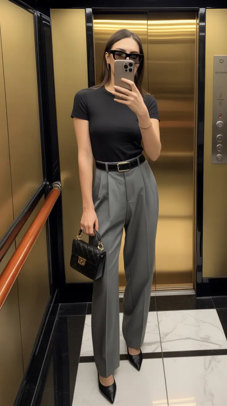 basic outfits The Modern Minimalist Elevator Look