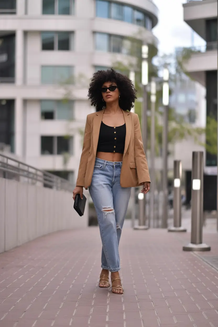 basic outfits City Casual With a Touch of Tailored Warmth