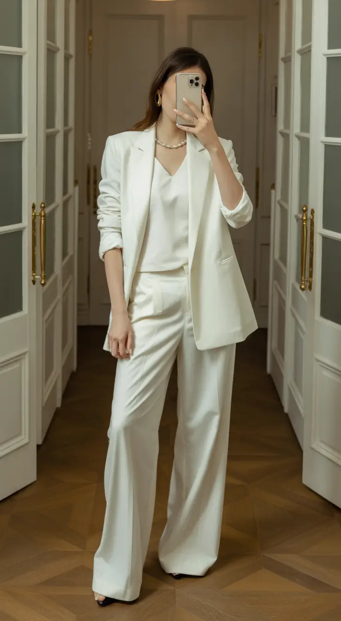blazer outfits Clean White Tailoring That Feels Like a Reset