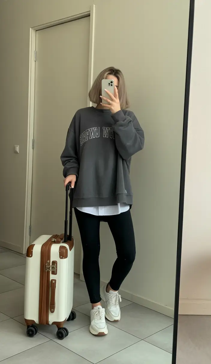 travel outfits Minimal Layers That Always Work for Long Flights