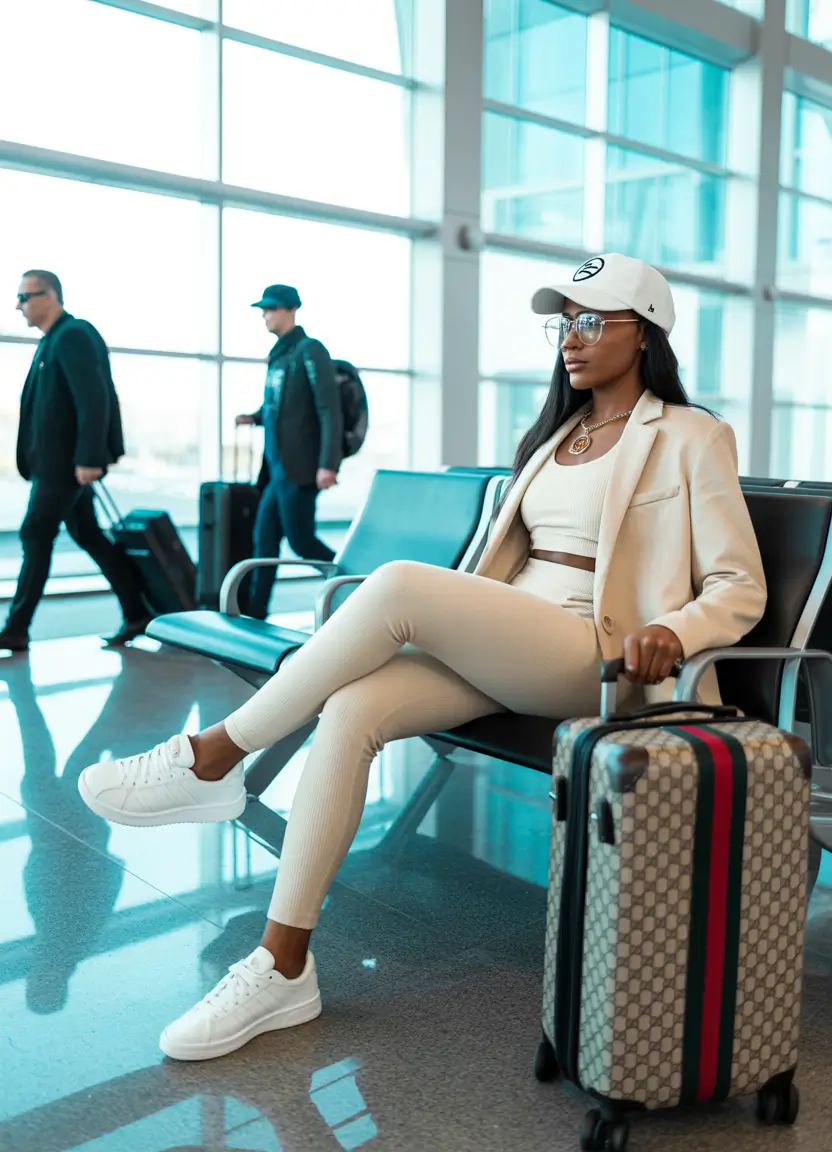 travel outfits Tailored Athleisure That Feels Classy in Transit