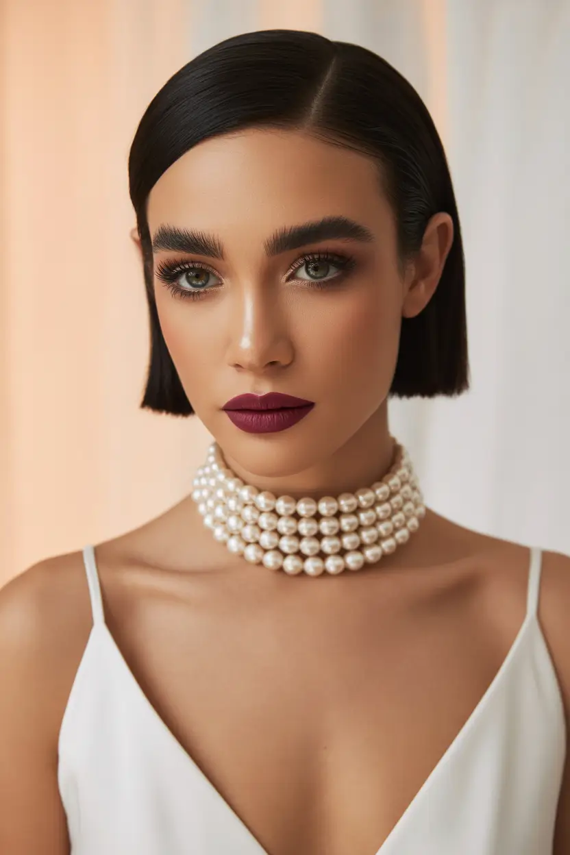 easy hairstyle Ultra Sleek Chin-Length Bob