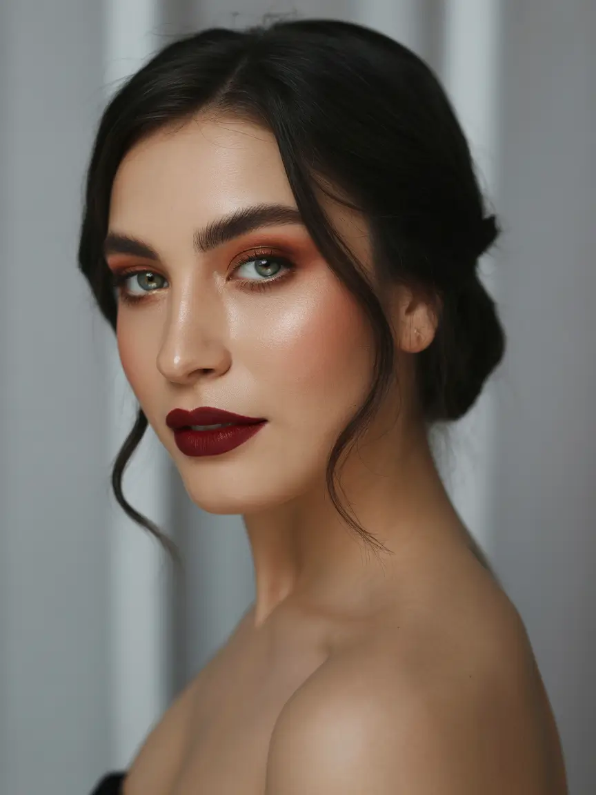 easy hairstyle Elegant Low Knot With Soft Face Layers