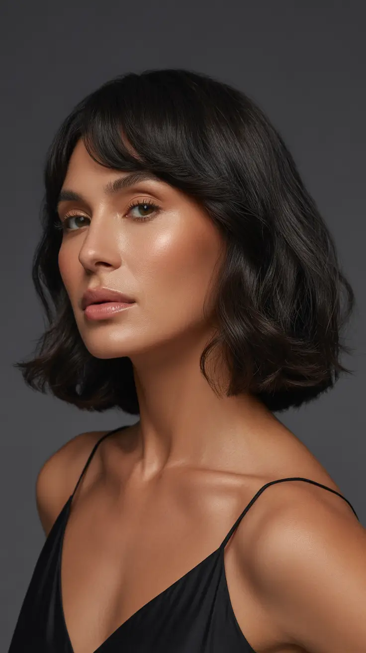 Haircuts-for-Women-Over-40-Soft-Wavy-Bob-With-Curved-Micro-Bangs