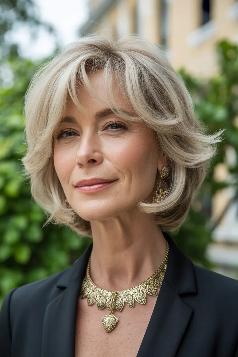 Haircuts for Women Over 50 Soft Luxury Layers With Feathered Movement