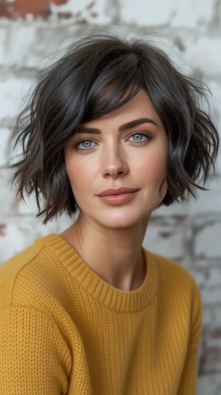 bob hairstyle Textured Shaggy Bob With Natural Movement