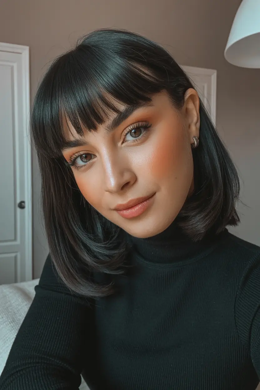 bob hairstyle Modern Bob With Micro Bangs Focus