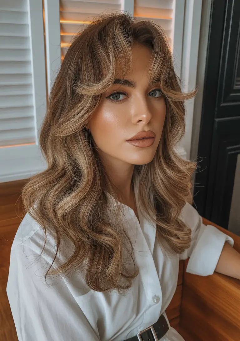 Hairstyles ideas Soft Curtain Fringe With Lived-In Waves