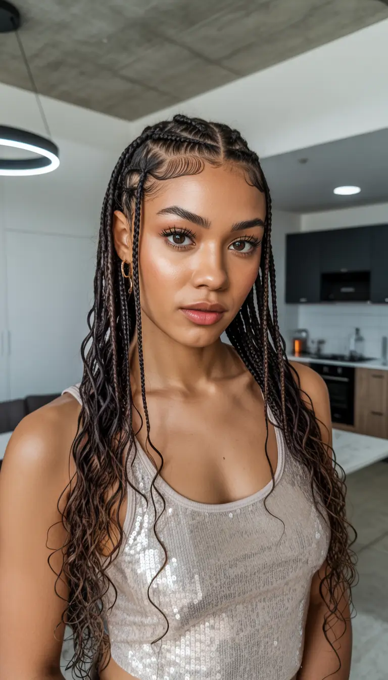 Hairstyles ideas Defined Boho Braids With Loose Length