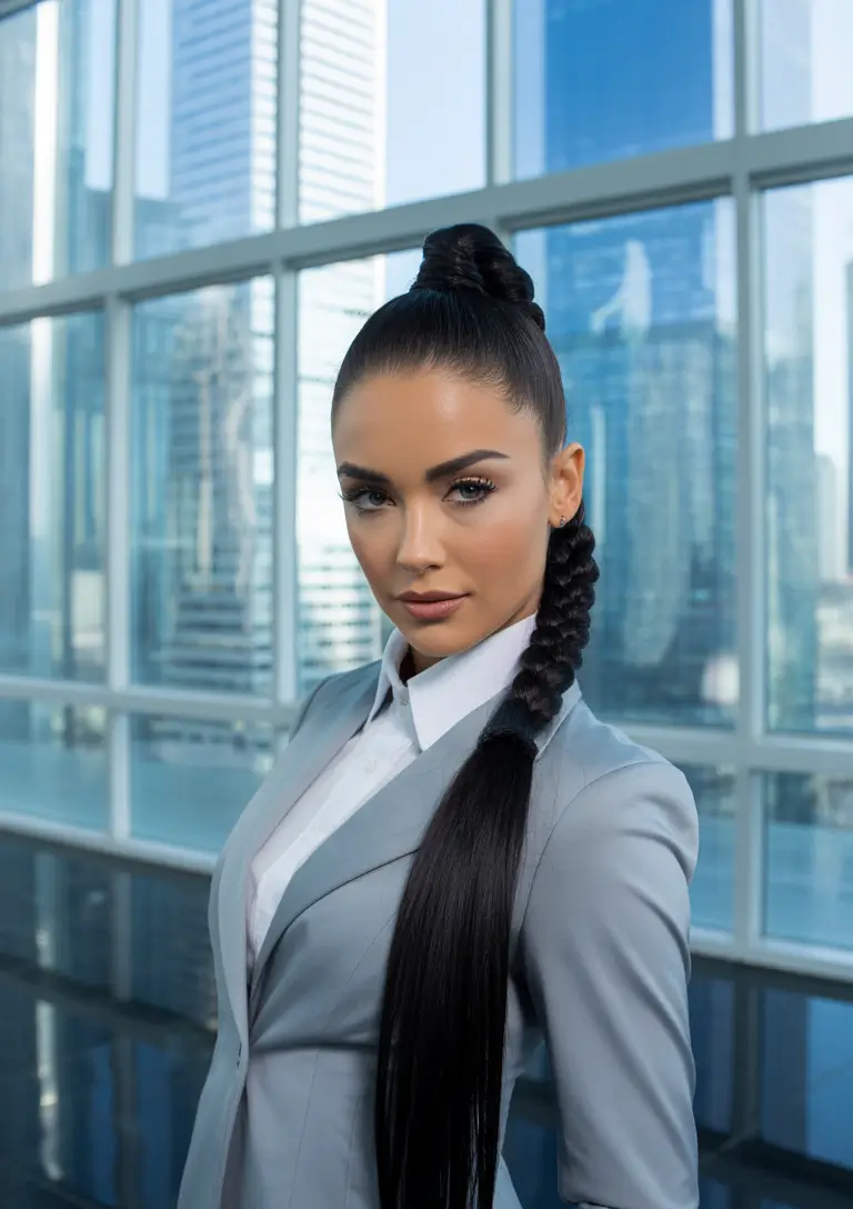 Hairstyles ideas Sleek Power Braid For Modern Minimalists